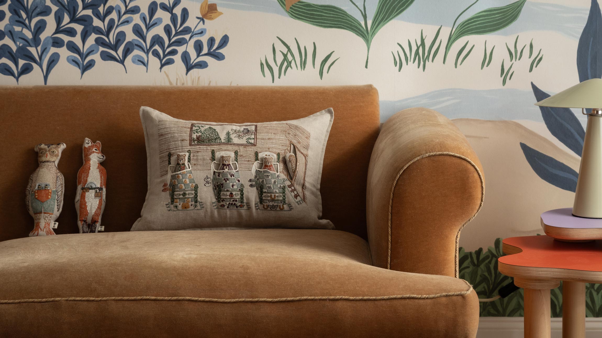 Three Little Bears Pocket Pillow | Coral & Tusk