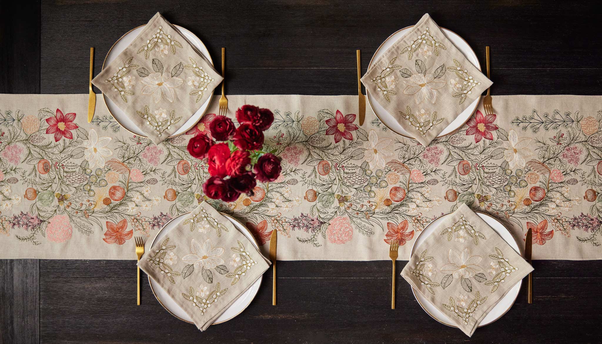 Coral & Tusk Magnolia Dinner Napkin