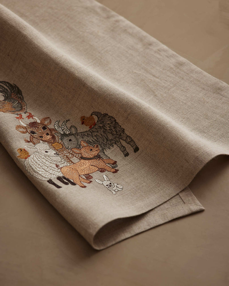 Barnyard Friends Tea Towel