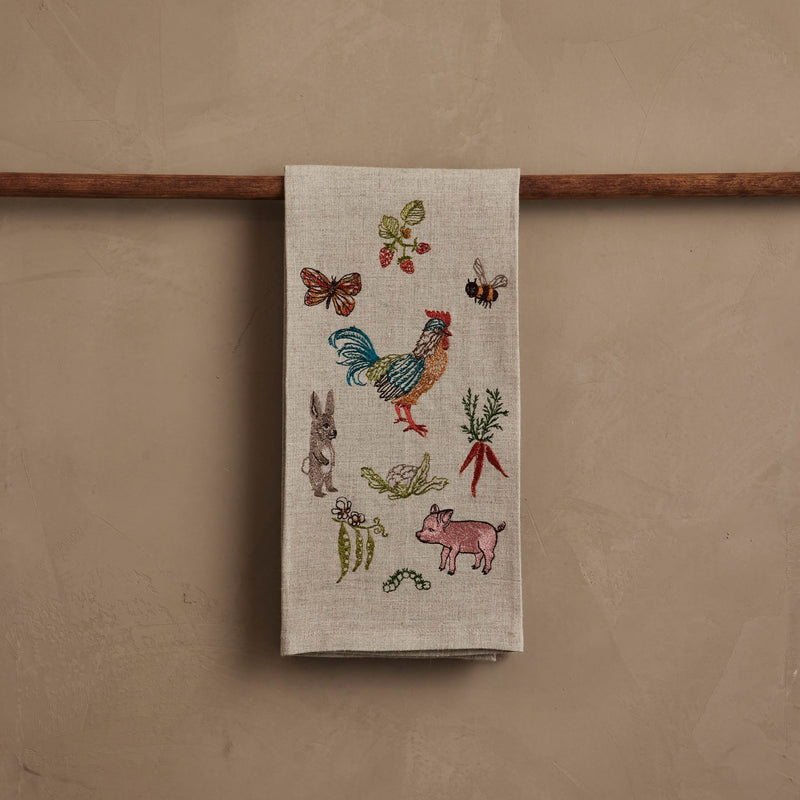 Garden Gathering Tea Towel