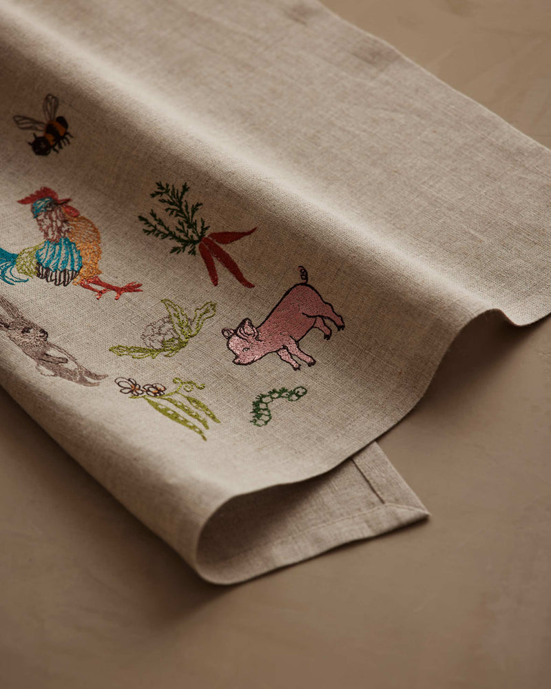 Garden Gathering Tea Towel
