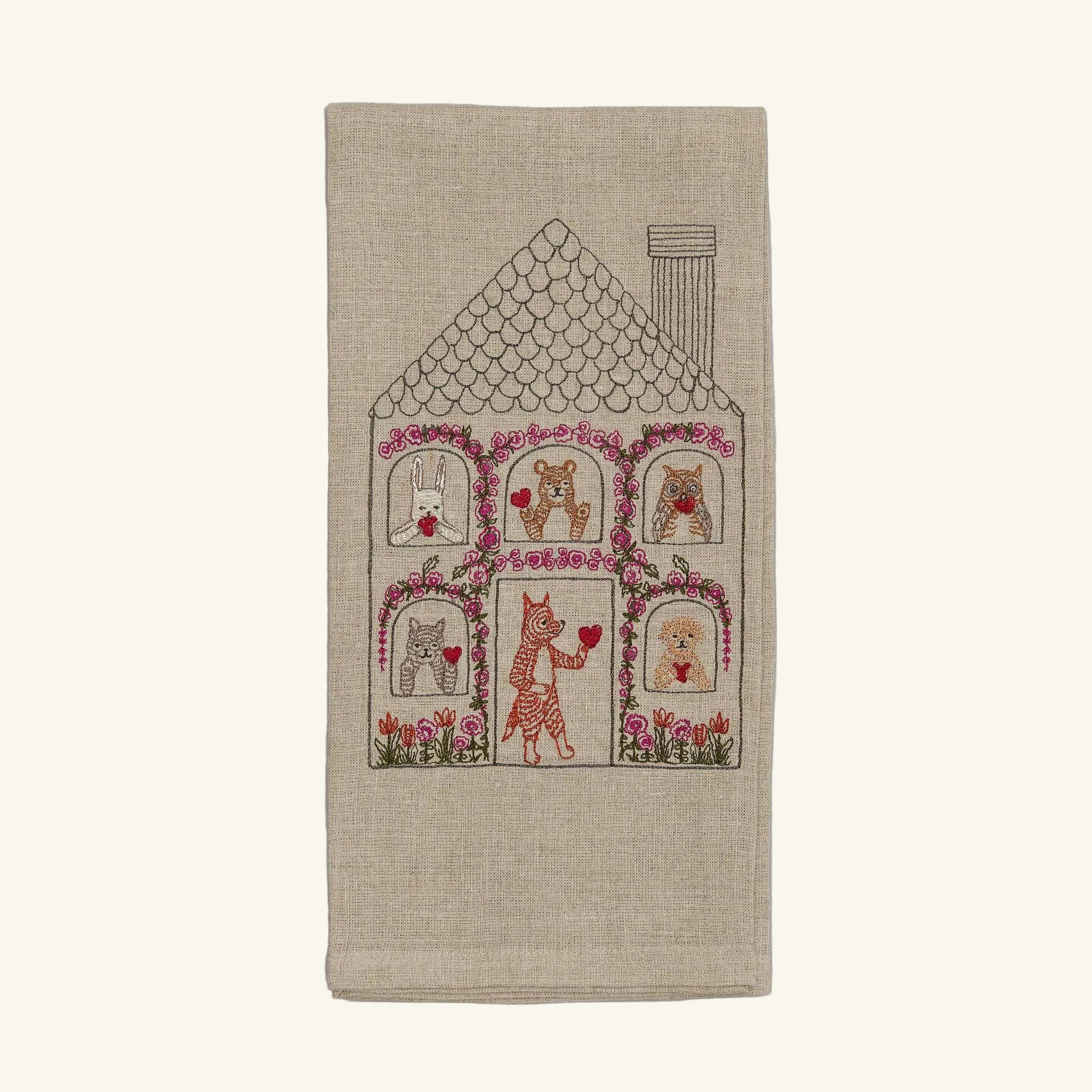Seconds Sale Home is Where the Heart Is Tea Towel