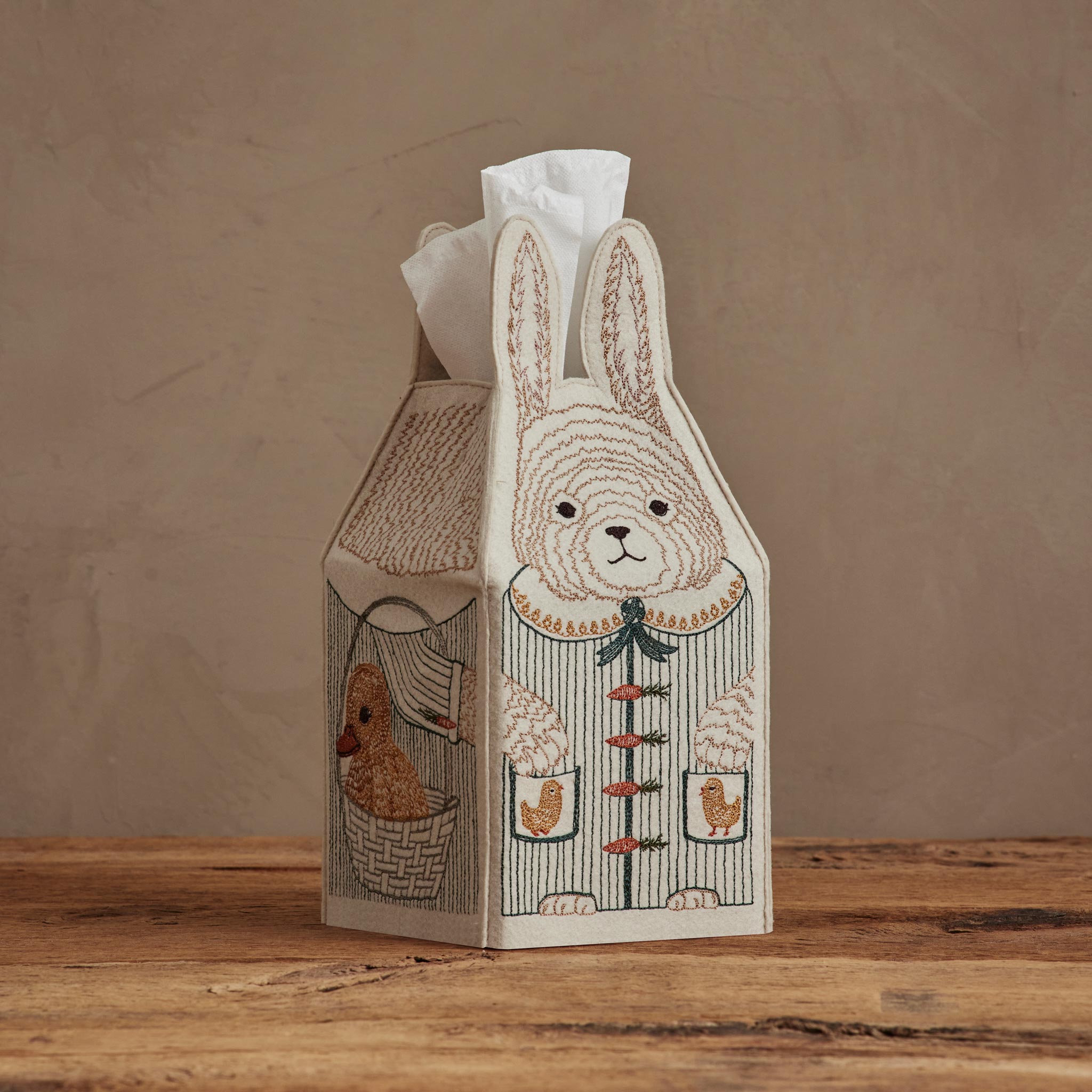 Bunny Tissue Box Cover | Coral & Tusk