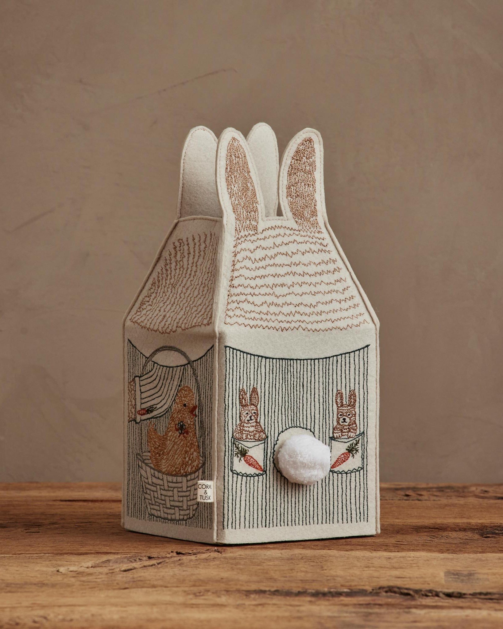 Bunny Tissue Box Cover | Coral & Tusk