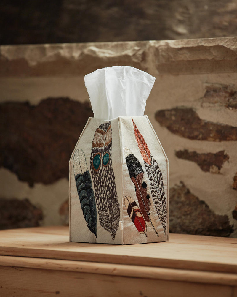 Feathers Tissue Box Cover