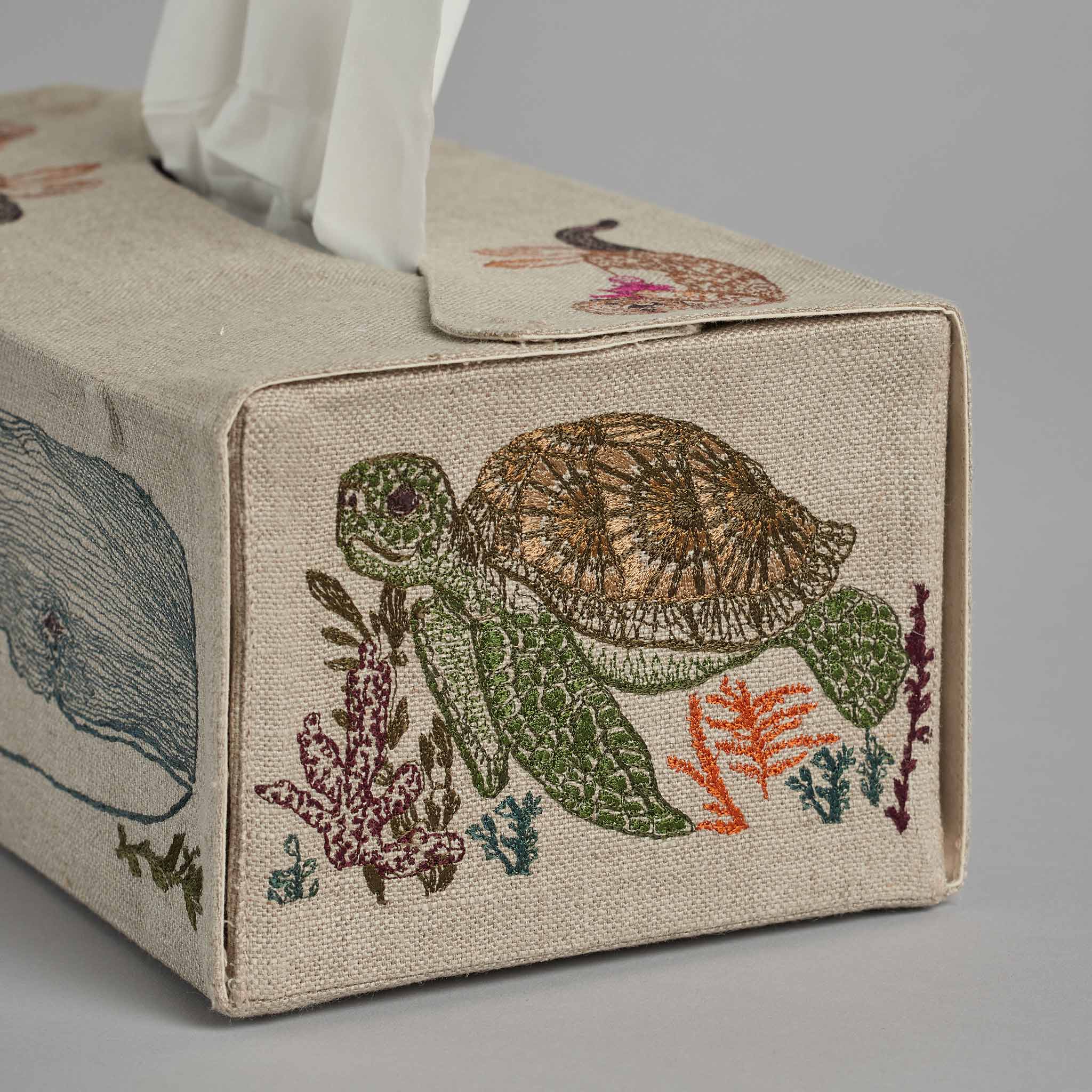 最安値級価格 Under the Tusk & Coral | Cover Box Tissue Sea ティッシュボックス