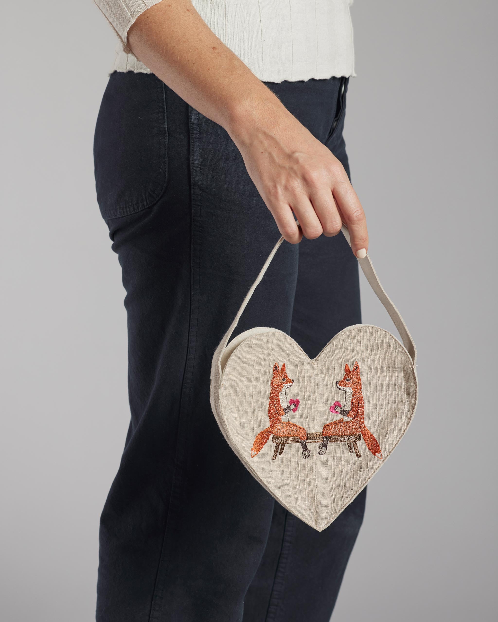 Smitten Foxes Heart Tote | Coral & Tusk