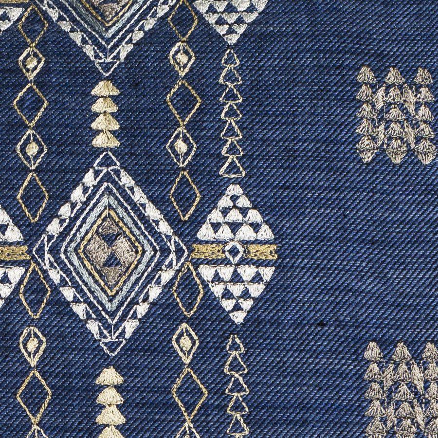 Berber Indigo Striae Linen Yardage 7.5 yards