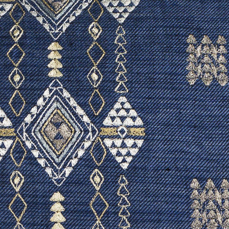 Berber Indigo Striae Linen Yardage 7.5 yards
