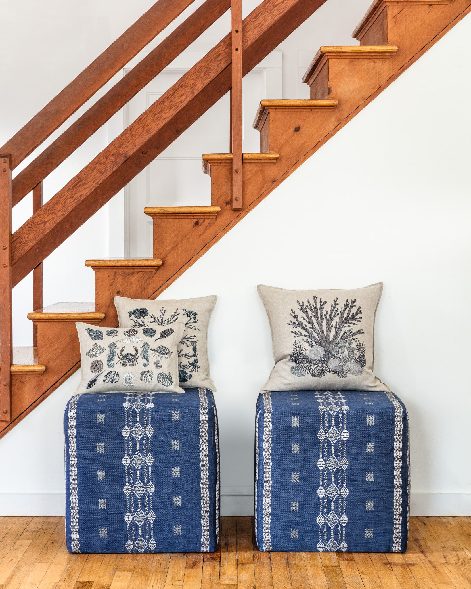 Berber Indigo Striae Linen Yardage 7.5 yards