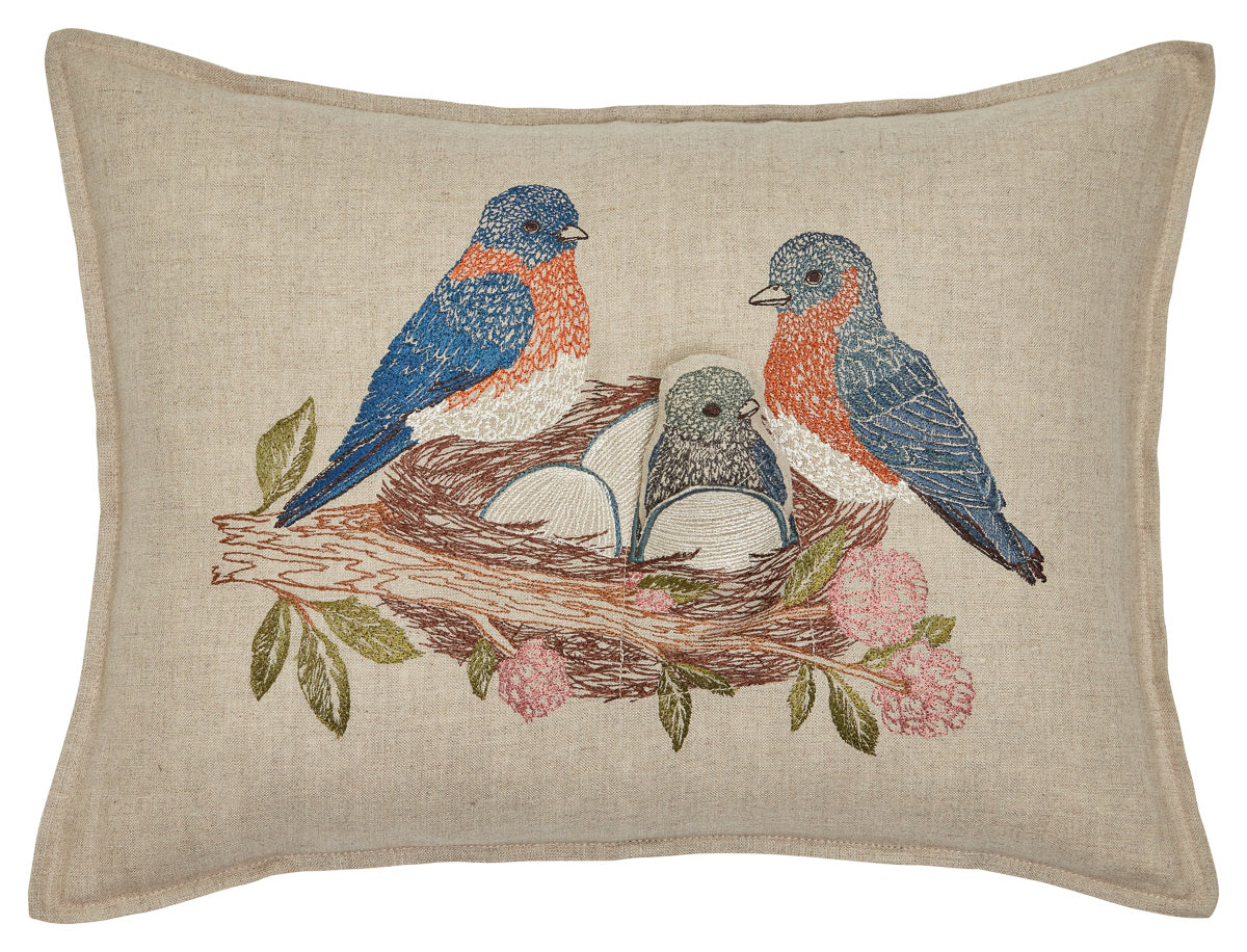 Bluebird Nest Pocket Pillow | & Coral Tusk