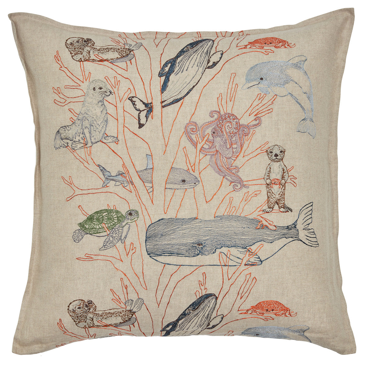 Coral Forest Pillow Coral Tusk Pillow Cover with Insert
