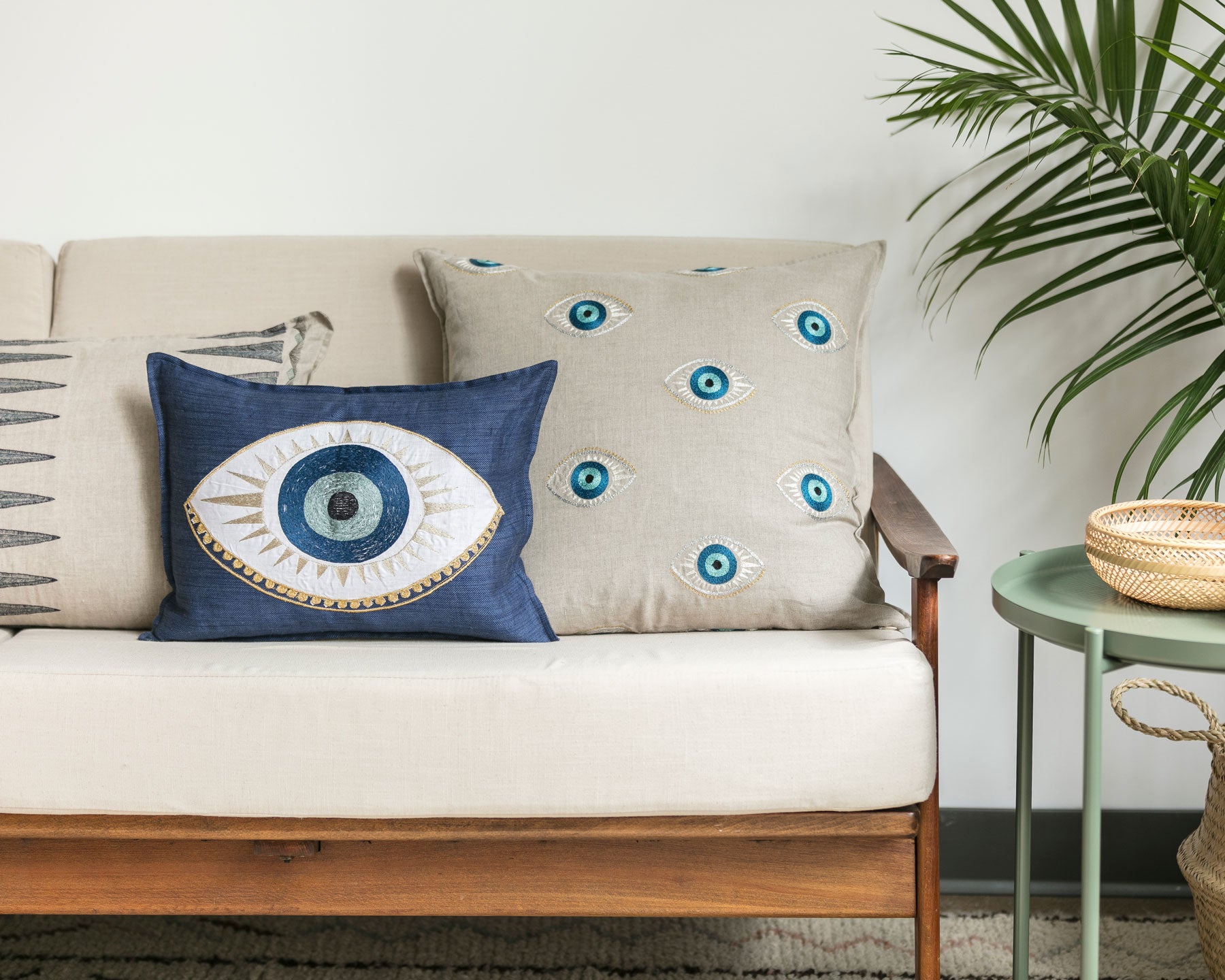 Evil eye pillow cover top