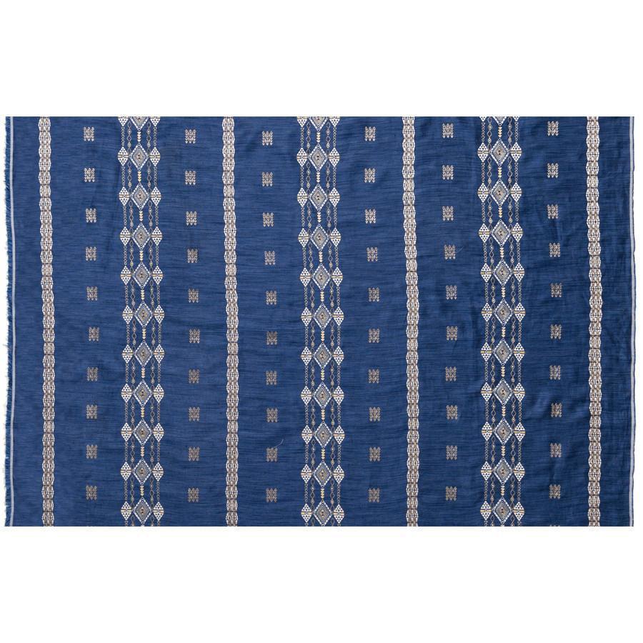 Berber Indigo Striae Linen Yardage 7.5 yards