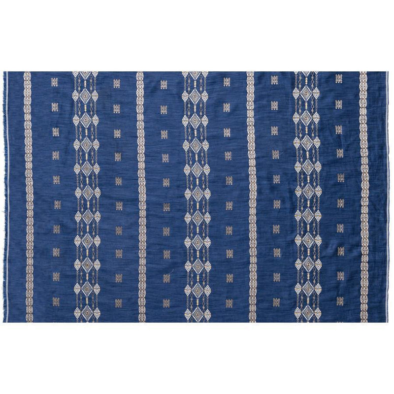 Berber Indigo Striae Linen Yardage 7.5 yards