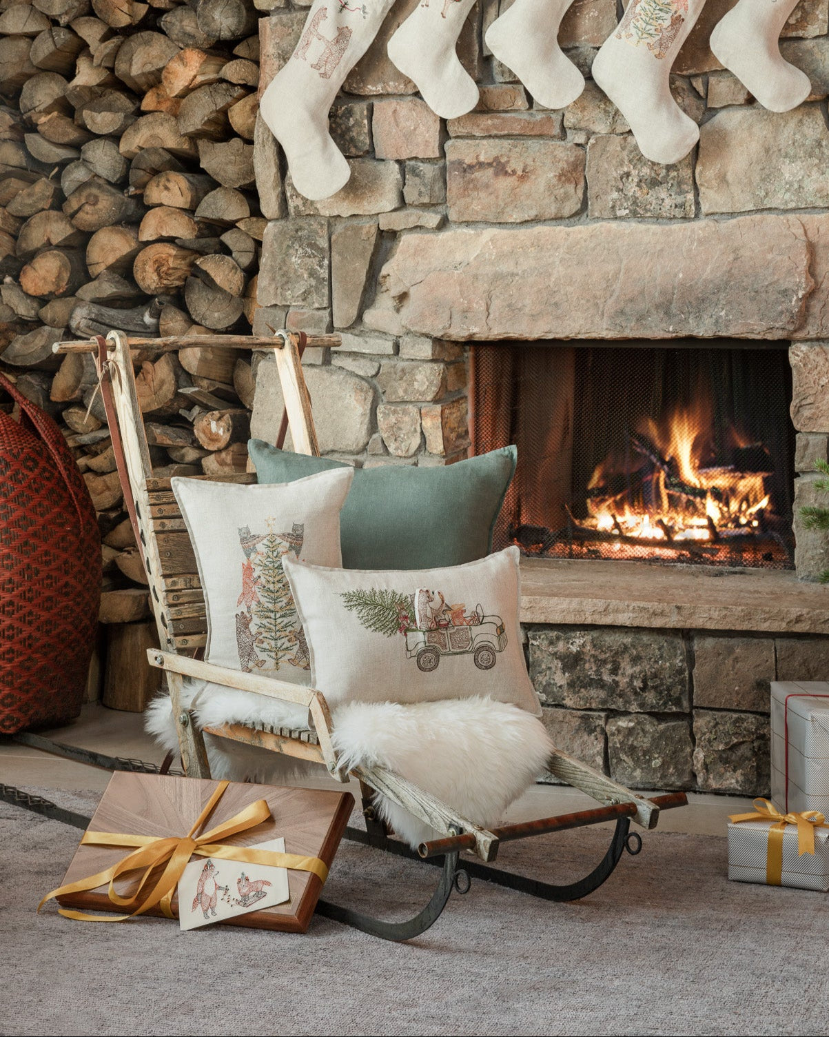 Christmas Tree Car Pocket Pillow