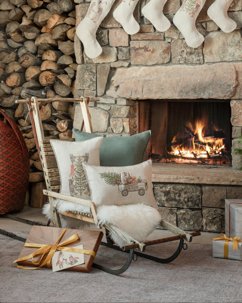 【新品】coral & tusk クッションカバー Christmas Tree Coral & Tusk Pillow Christmas Tree Sled 12x16