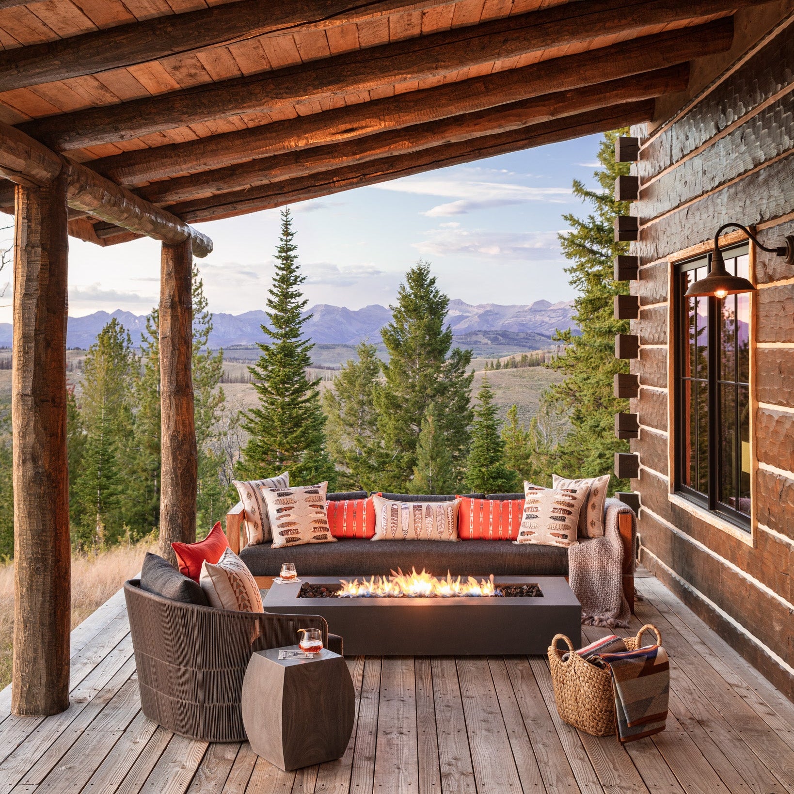 Laramie Stripe Vermilion Pillow