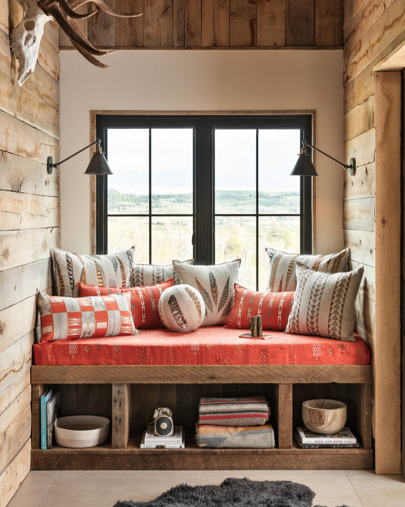 Laramie Stripe Vermilion Pillow