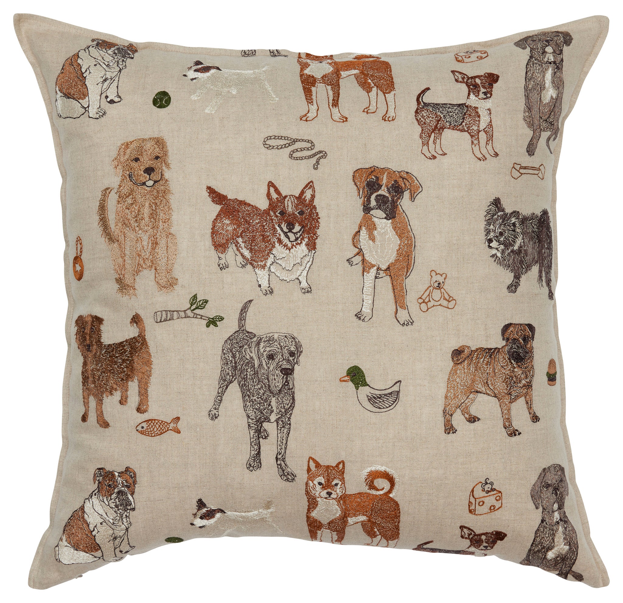 Dogs and Toys Pillow