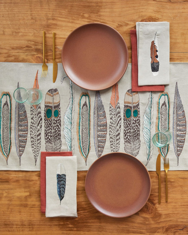 Kestrel Feather Dinner Napkin