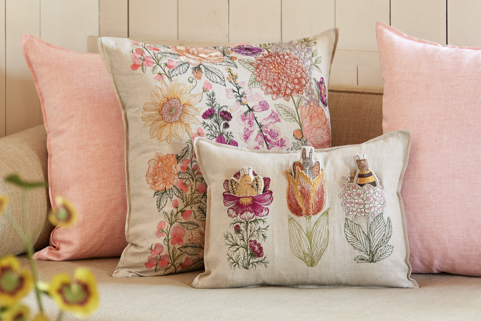 Flower Friends Pocket Pillow