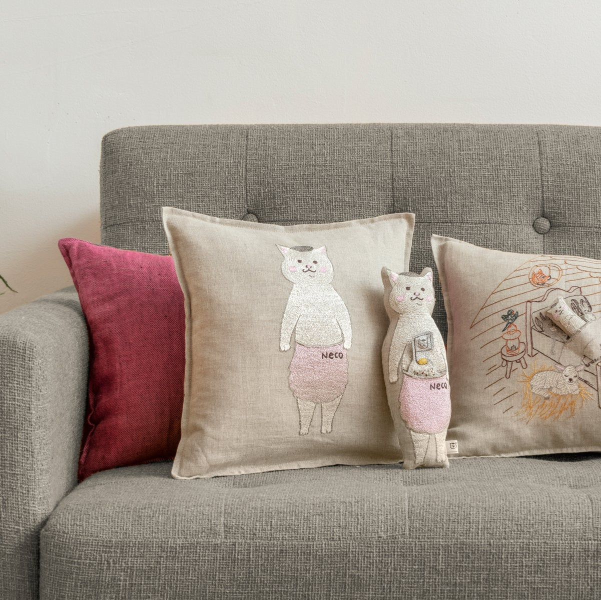 Coral & Tusk x Nekomura san Pillow