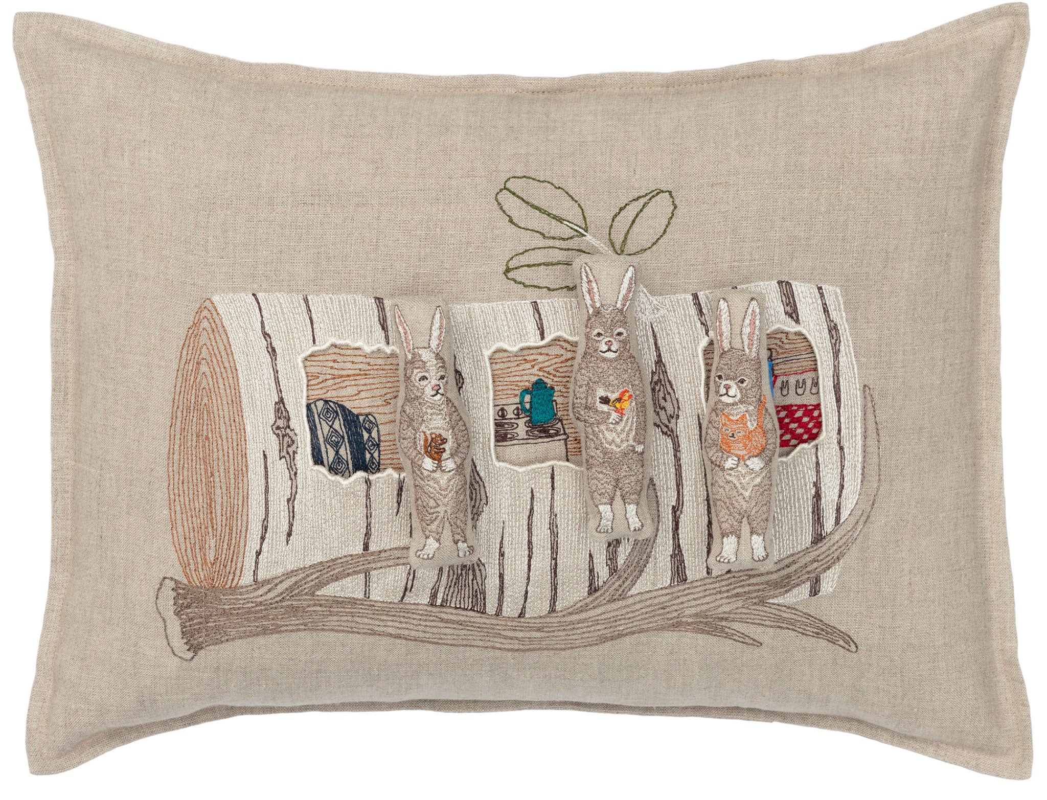 Pillow that looks like a log top