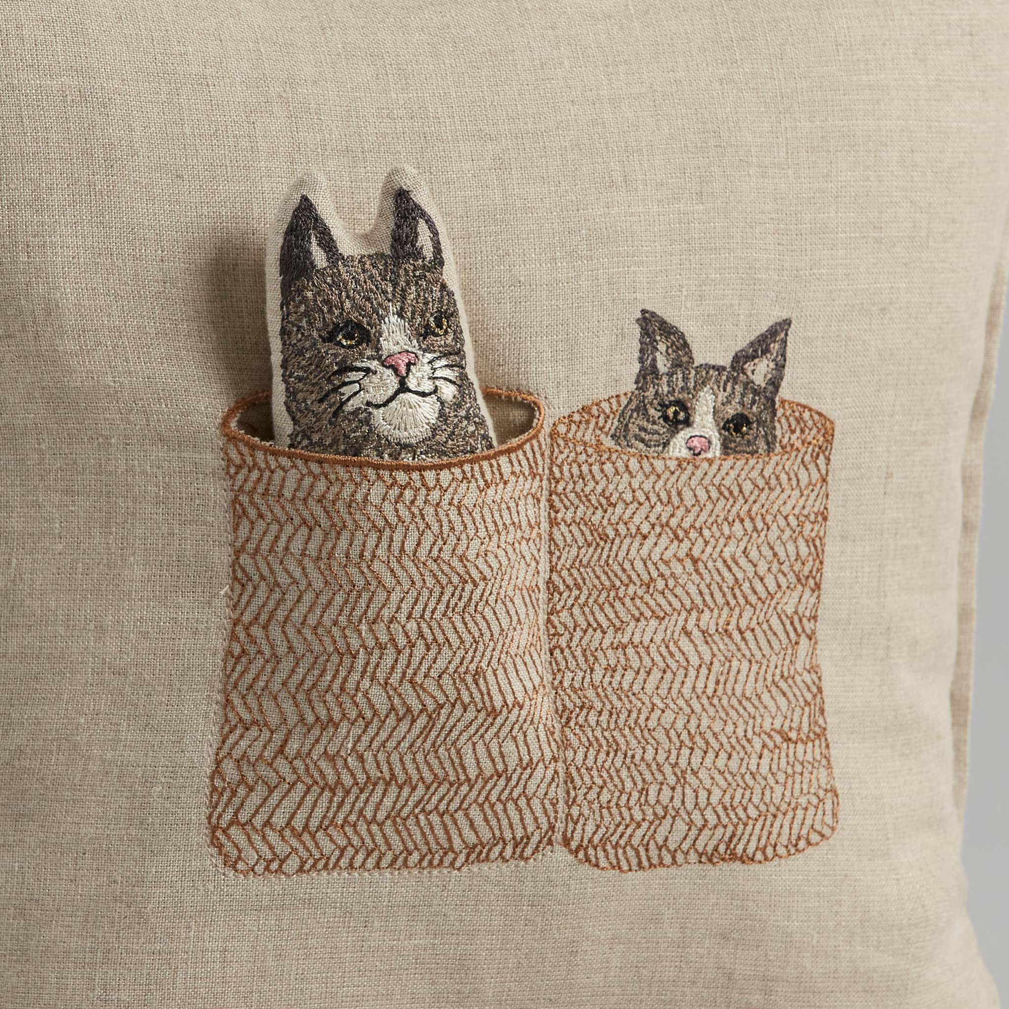 Basket Cats Pocket Pillow