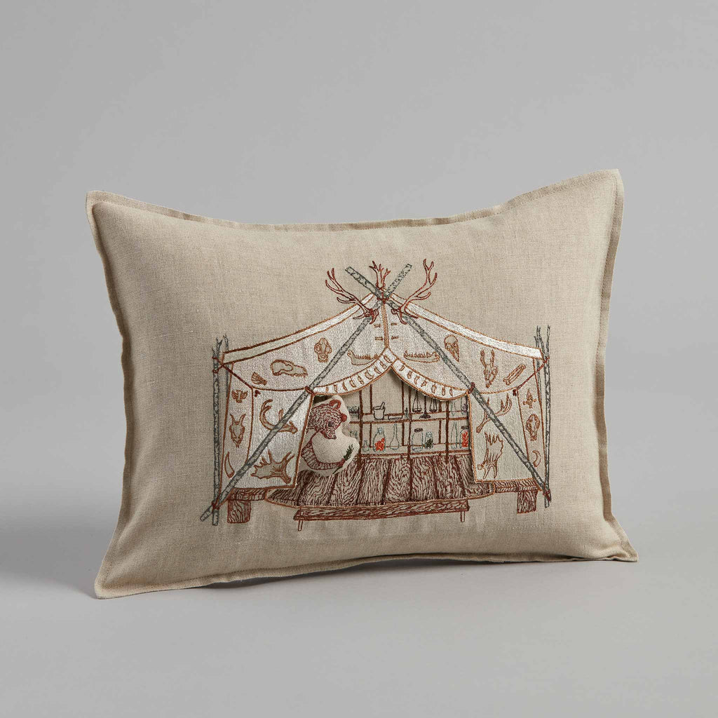 Bear Apothecary Tent Pillow | Coral & Tusk Bear Apothecary Tent Pillow | Coral & Tusk