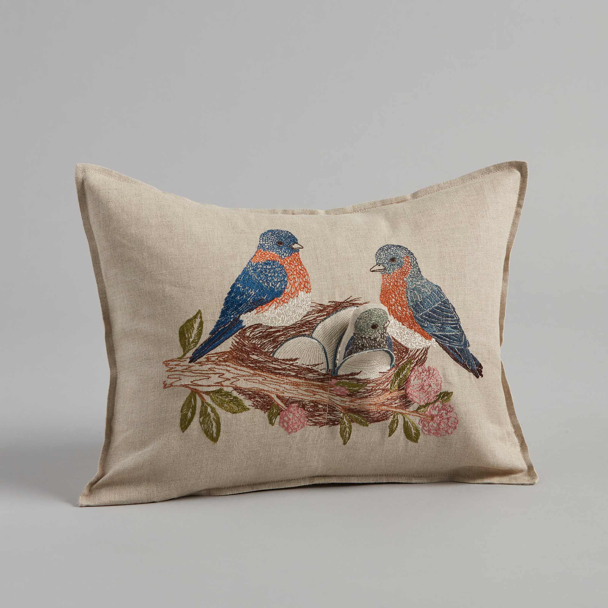 Bluebird Nest Pocket Pillow