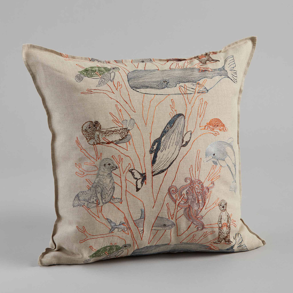 Coral throws and pillows top
