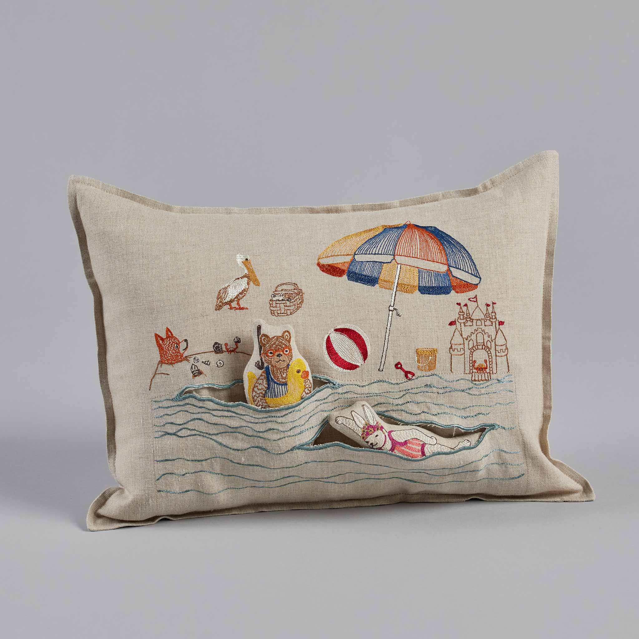 Coral beach pillows top