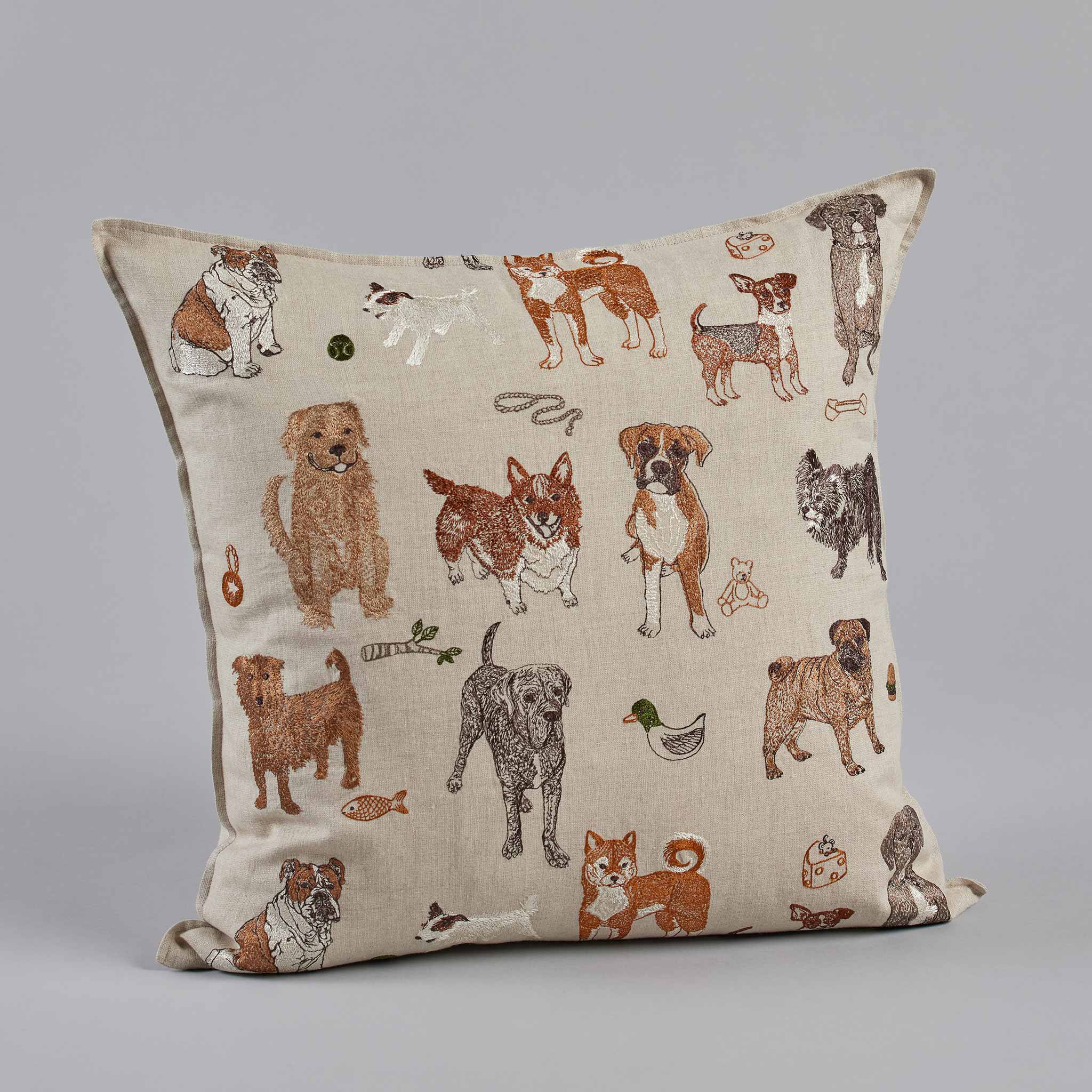 Dogs and Toys Pillow