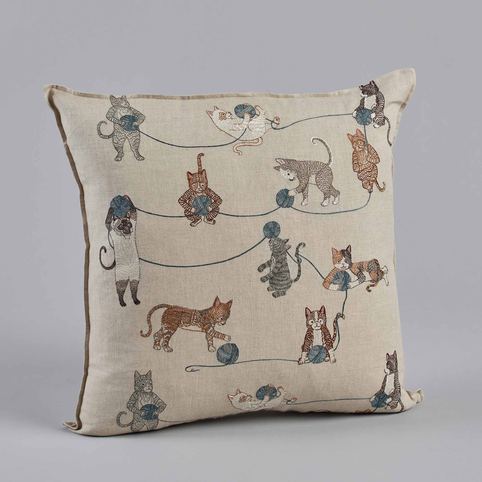 Playful Cats Pillow | Coral & Tusk