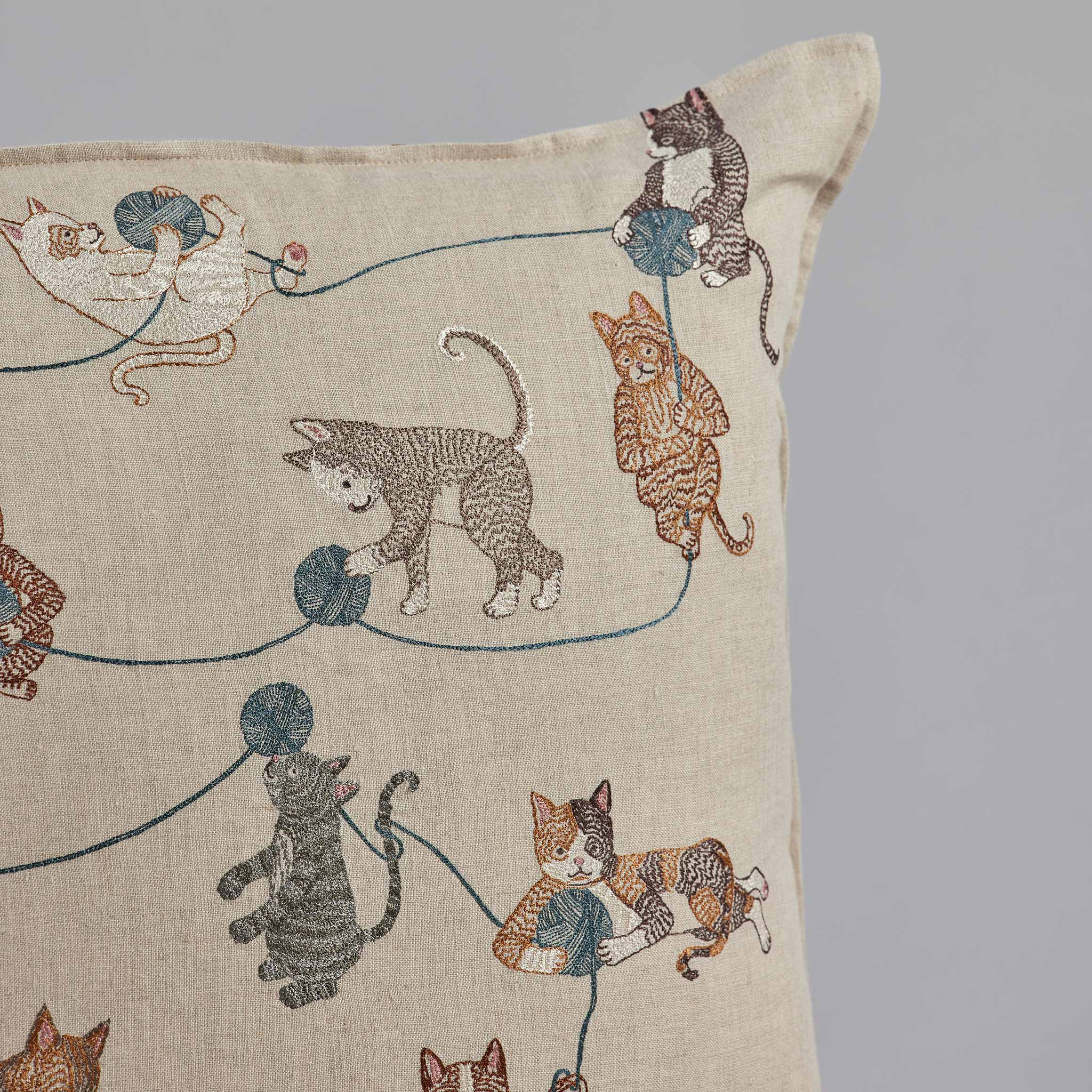 Playful Cats Pillow | Coral & Tusk