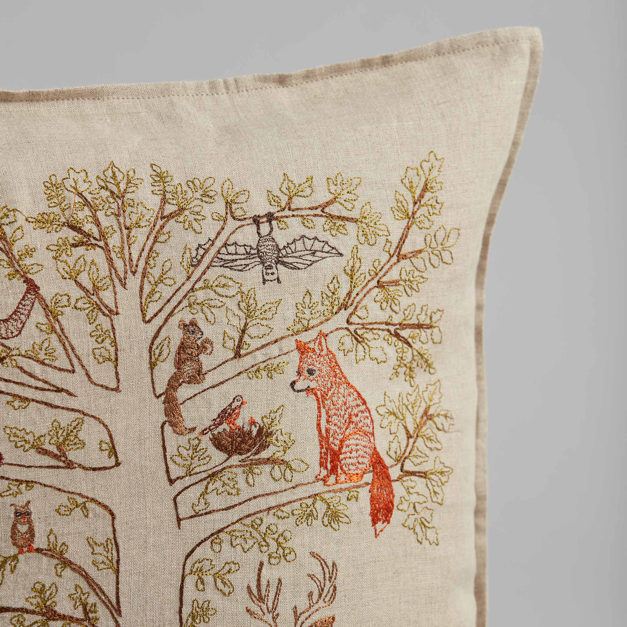 Woodland Living Tree Pillow Coral Tusk
