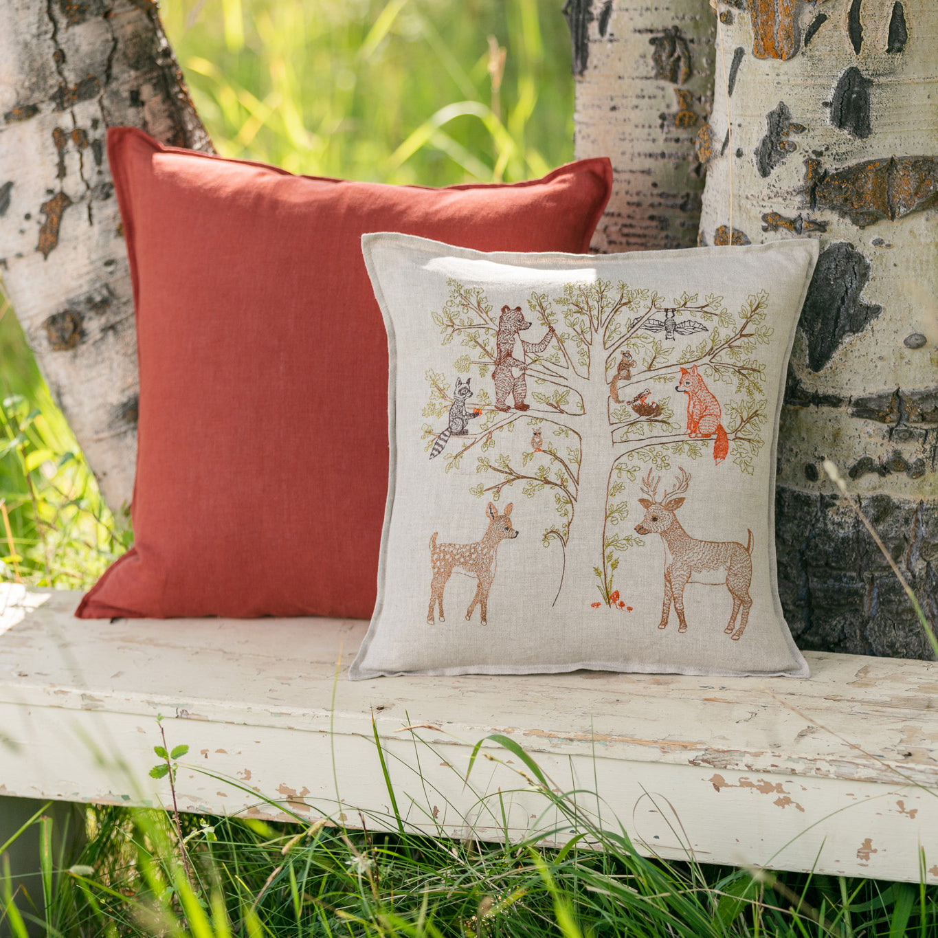 Woodland Living Tree Pillow