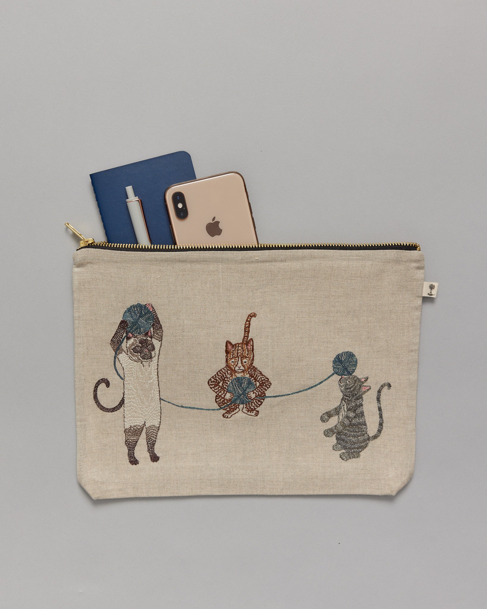 Playful Cats Pouch | Coral & Tusk