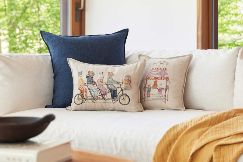 Tandem Bike Pocket Pillow