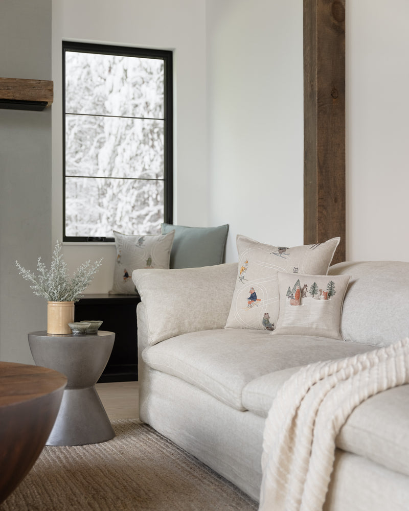 Winter Foxes Pocket Pillow