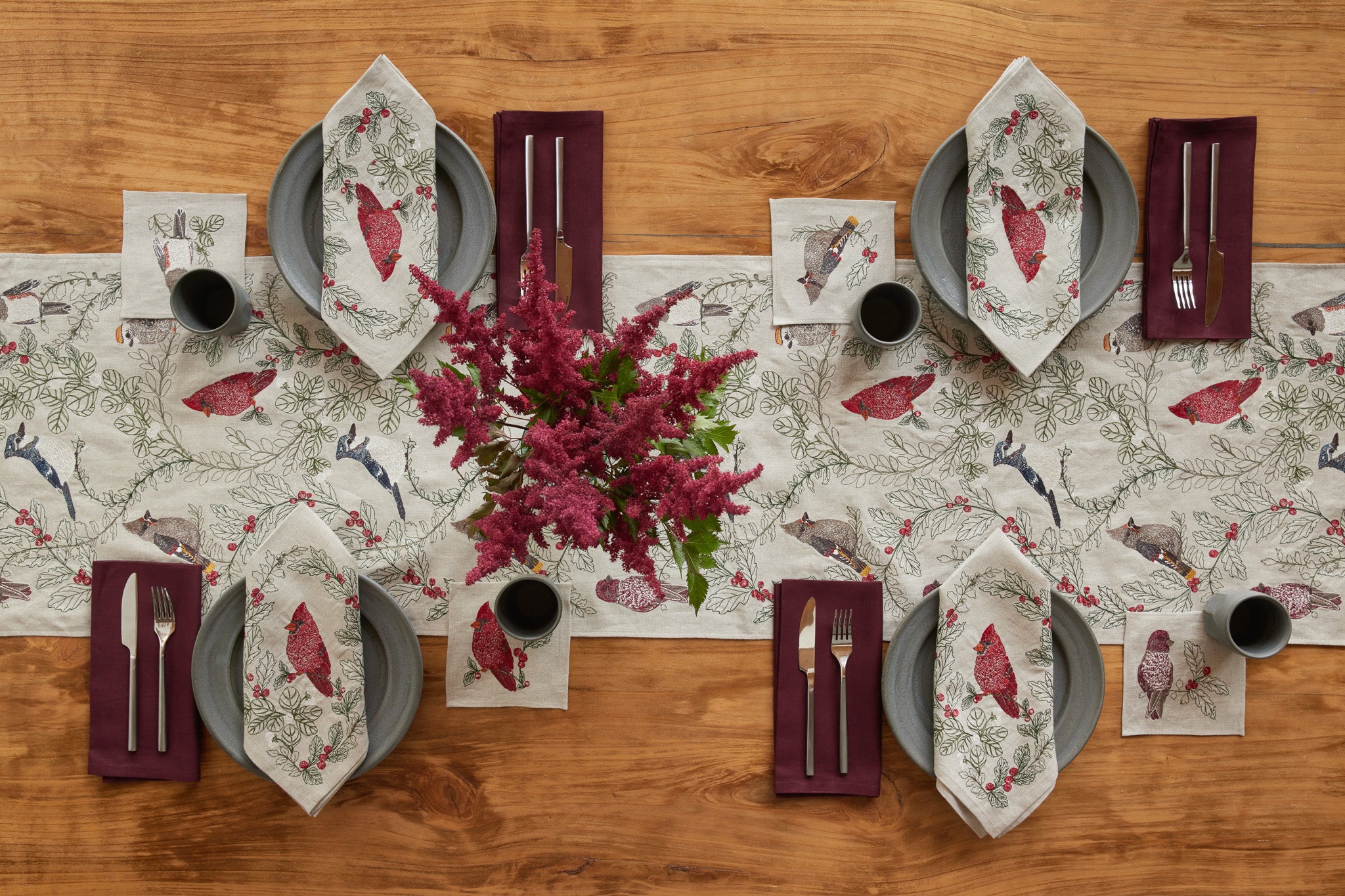 Winter Cardinal Dinner Napkin