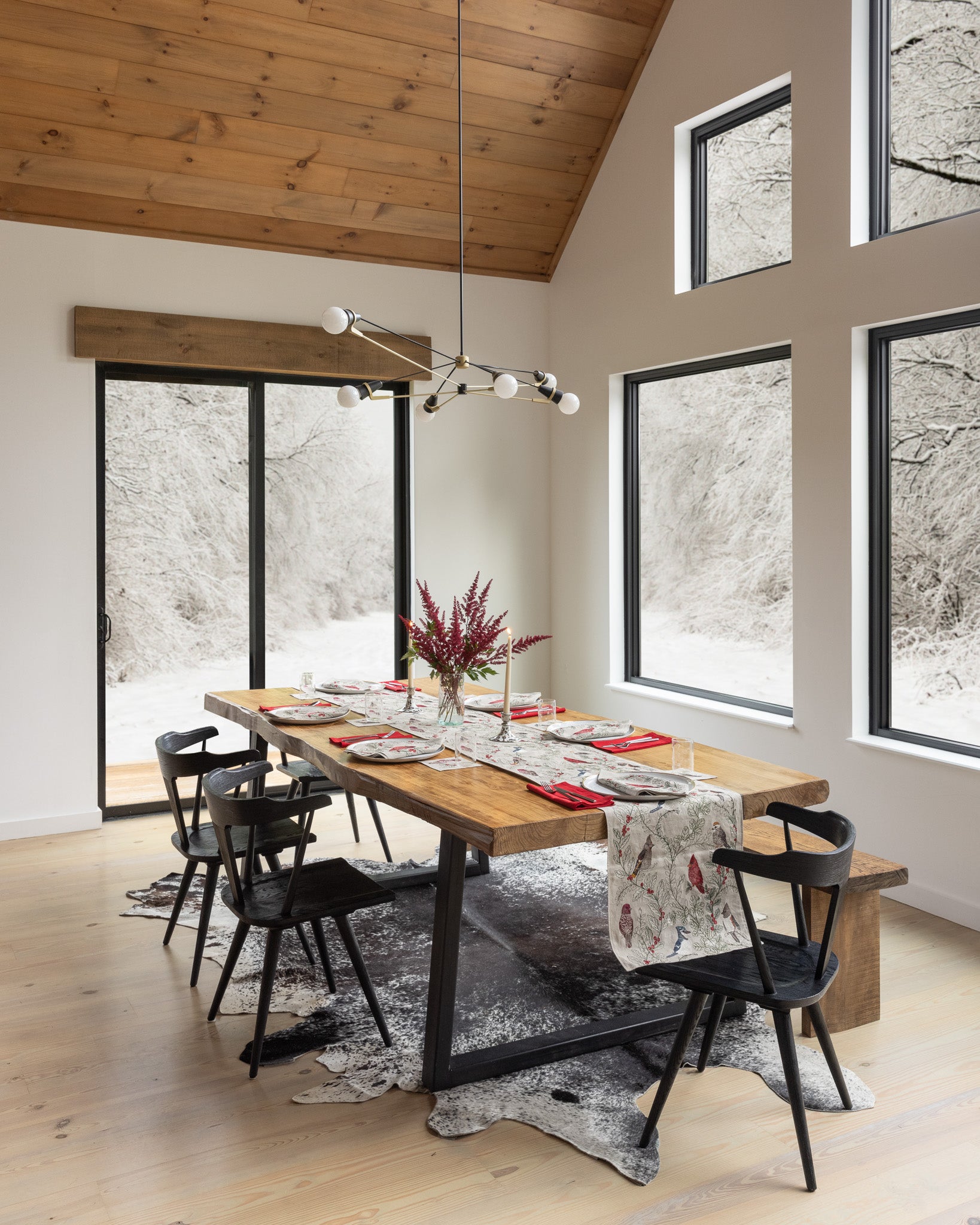 Winter Birds Table Runner